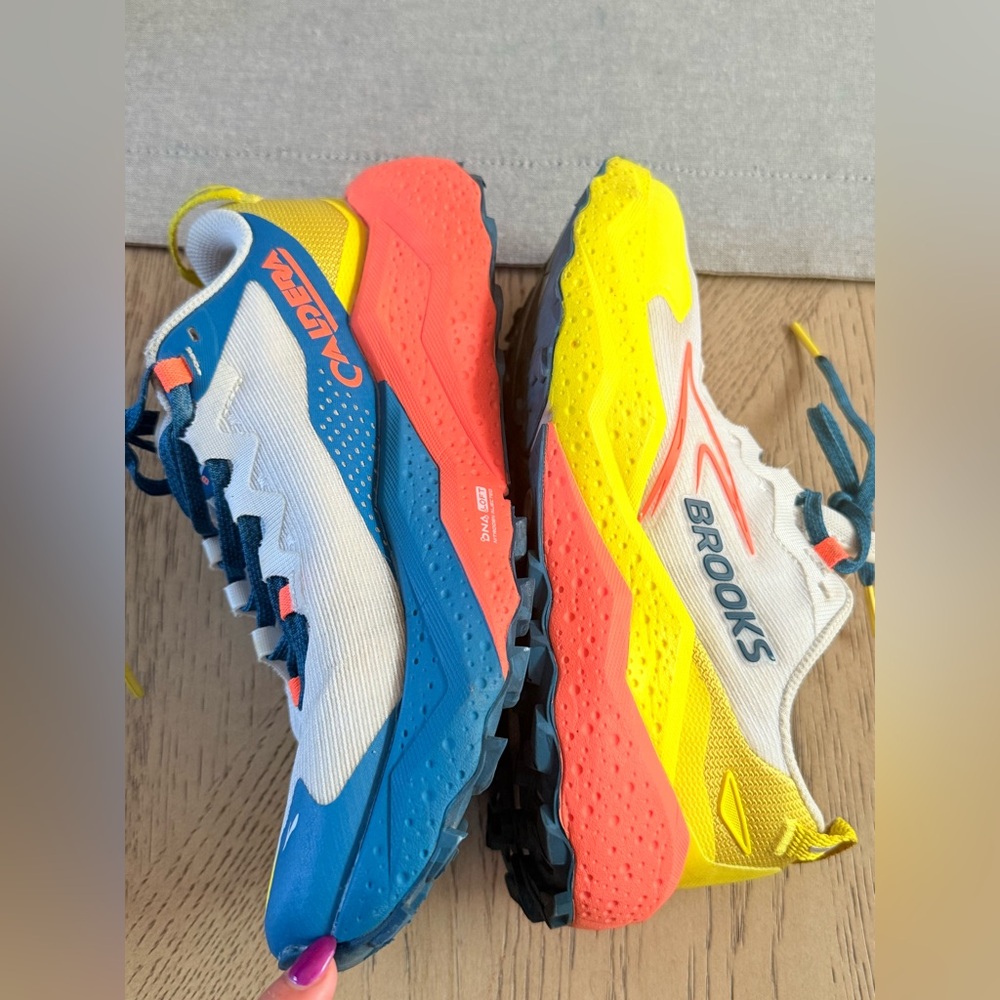 Brooks Athletic Shoes - Blue, Yellow, and Orange